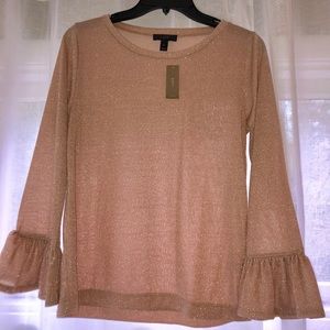 NWT J. Crew top with ruffle sleeve detail